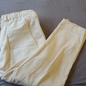 Sweat pants w/ leather pockets